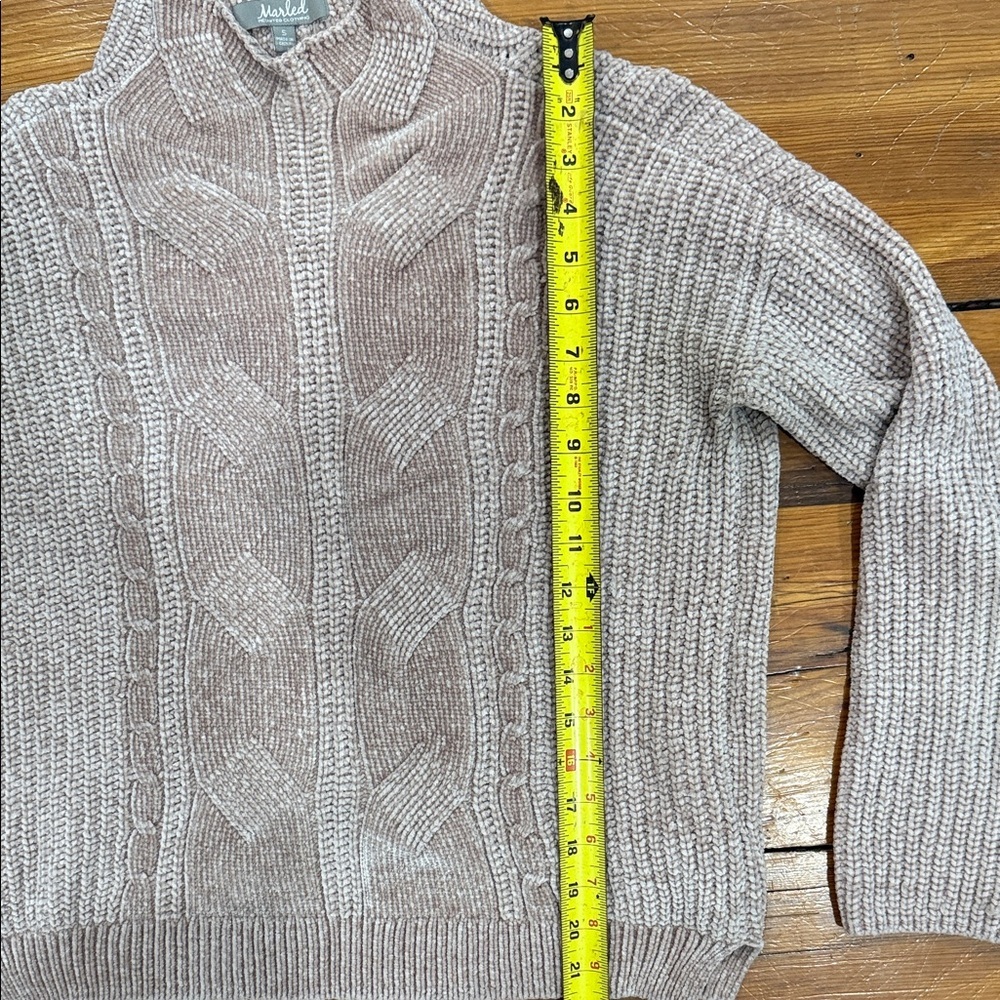 Marled Reunited Clothing Knit Sweater light pink size small - Picture 5 of 10